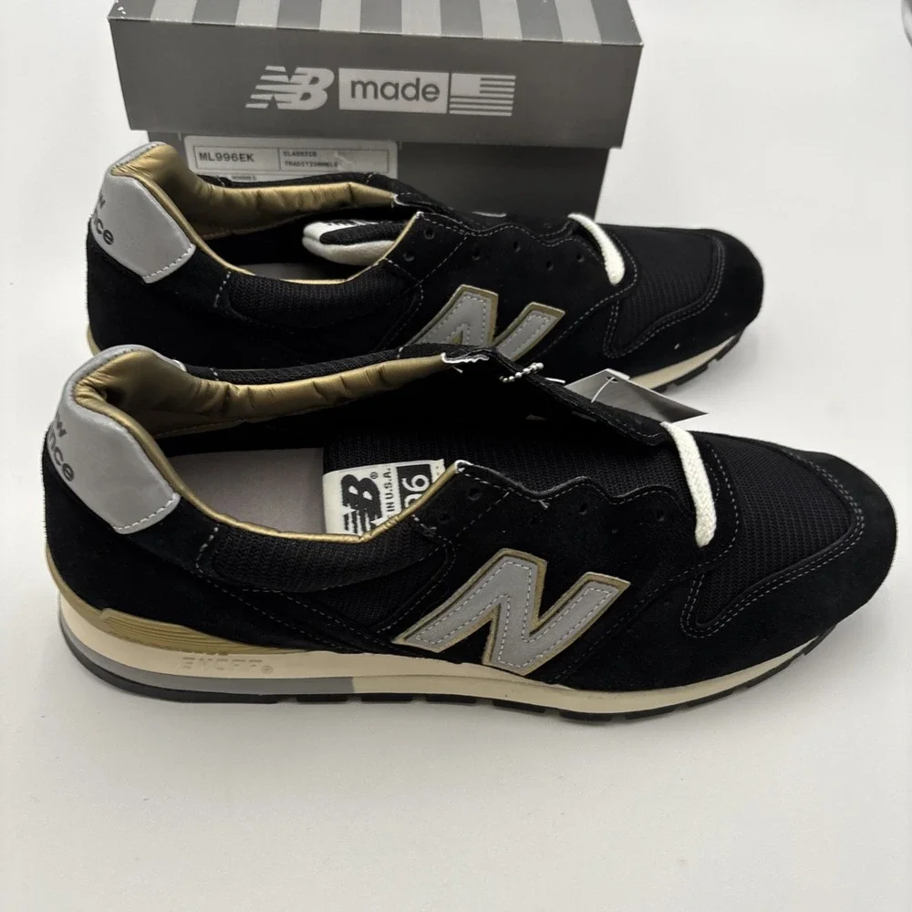 New Balance 996 Running Shoes 30TH Anniversary Black Gold Gray Men 12 NEW W/ BOX